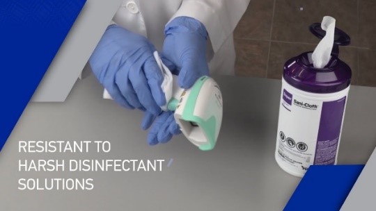Resistant to harsh disinfectant solutions